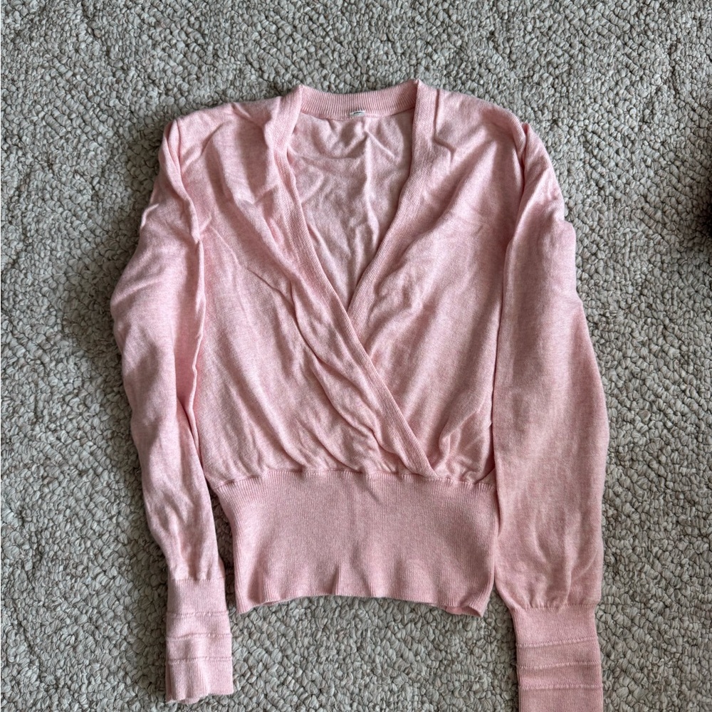 lululemon athletica Light Pink V-Neck Sweater